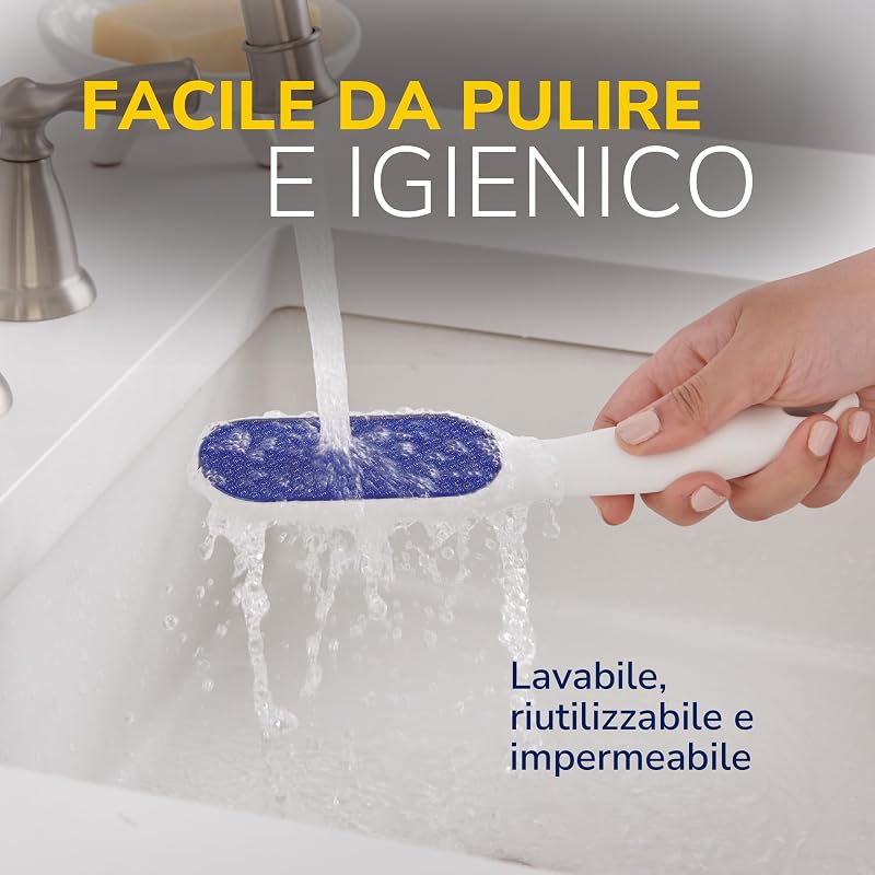 Dr. Scholl’s Lima per Piedi in Vetro Nano – Rimuove all'istante la Pelle Secca su Piedi Bagnati o Asciutti, Impermeabile, Antiruggine e Delicata su Calli, Ideale sotto la Doccia con Manico Antiscivolo