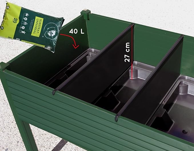 Huerto urbano GREENLAND 120x60x75 cm. Para terraza/jardín. Color ...
