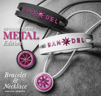 Amazon Bandel バンデル Metal Bracelet メタルブレスレット 正規品 リニューアルモデル パワー加工 ジャパンテクノロジー ブラック ピンク M17 5cm Bandel 磁気 チタン ゲルマニウムアクセサリー
