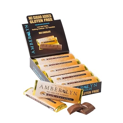 Amber Lyn No Sugar Milk Chocolate Bars, 15 Bars (839725000022)