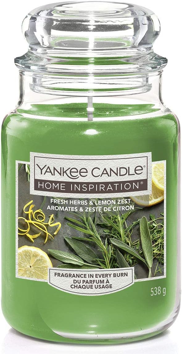 Yankee Candle Home Inspiration Large Jar Fresh Herb and Lemon Zest 538g