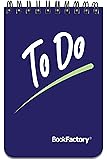 BookFactory&reg; To Do List Notebook / Mini To Do Journal / Pocket ToDo List Notepad, 120 Pages - 3 1/2" x 5 1/4", Durable Thick Translucent Cover, High Quality Wire-O Binding Top Bound (JOU-120-M3CWT-A(To-Do))