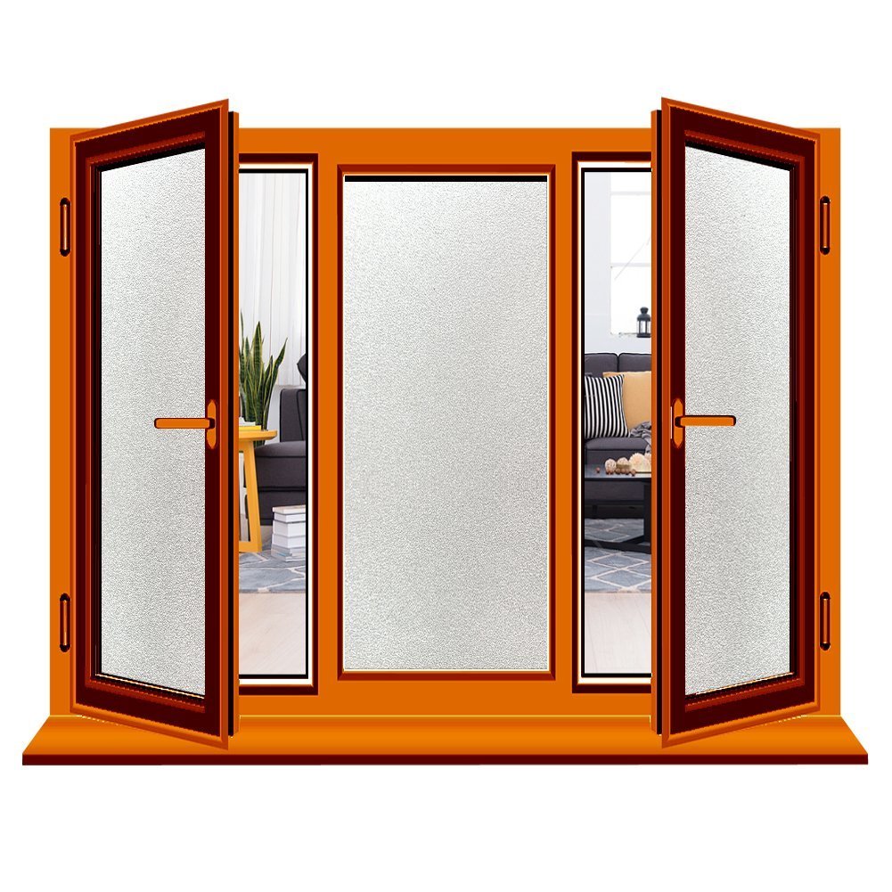 Xindinyi Frosted Static Cling Privacy Window Film with Self Adhesive For UV Blocking Heat Control Glass for Office Car School Home Bathroom Kitchen (17.3\
