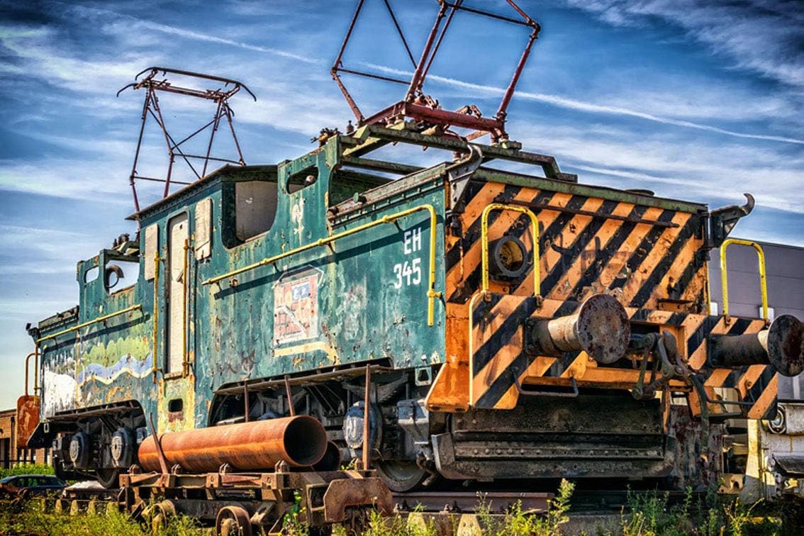 ING Wall Art Print on Canvas(32x21 inches)- Loco Locomotive Electric Locomotive Railway