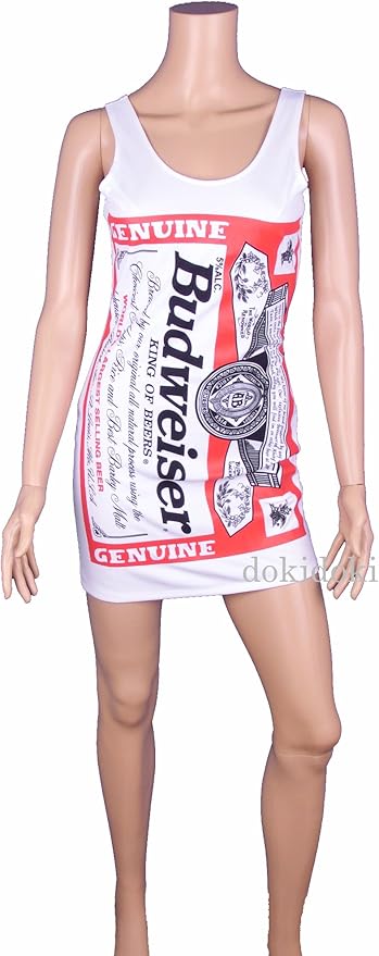Amazon Dokidoki Budweiser バドワイザーワンピース 白 バドガール バドスーツ コスプレ イベント 催しに 超セクシー コスプレ 仮装 通販