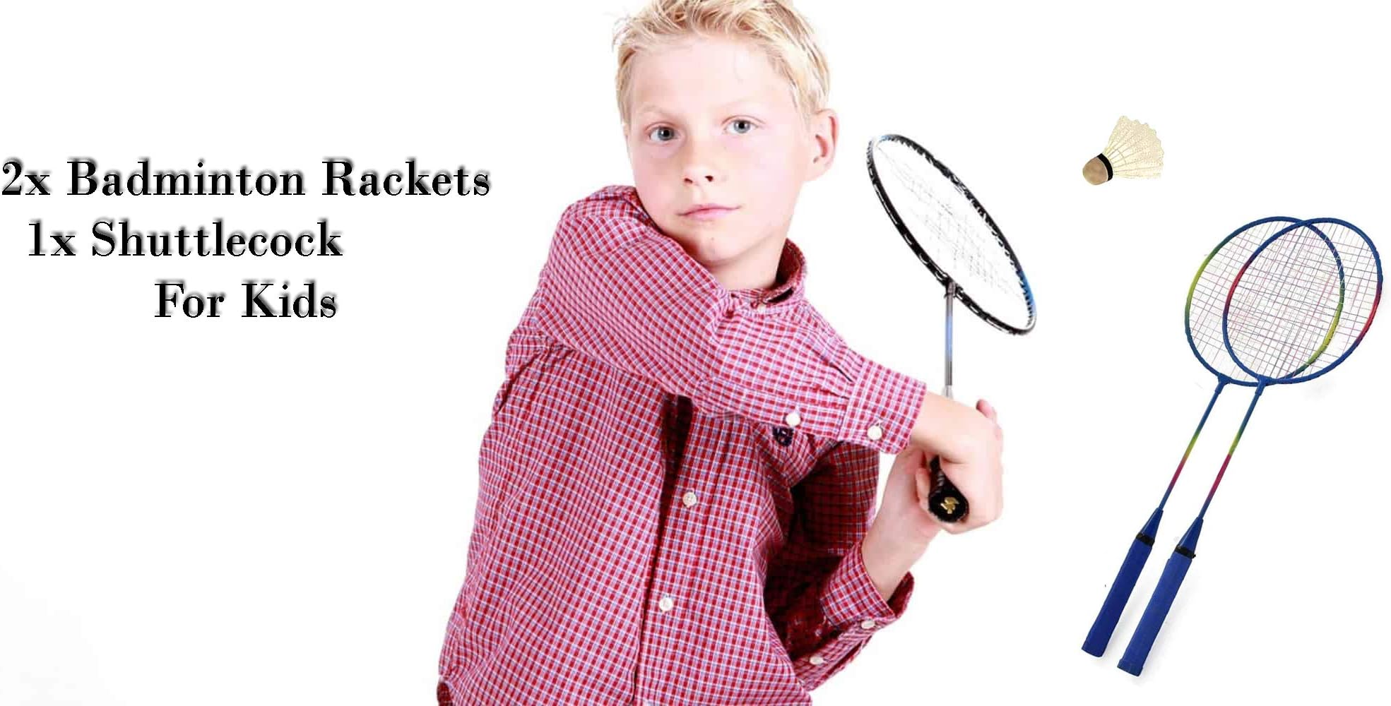 Badminton Set For Kids Outdoor Garden Games Racket And Shuttlecock Tennis Racquet Prime 2 Metal Rackets Complete Toy Set Ideal For Children