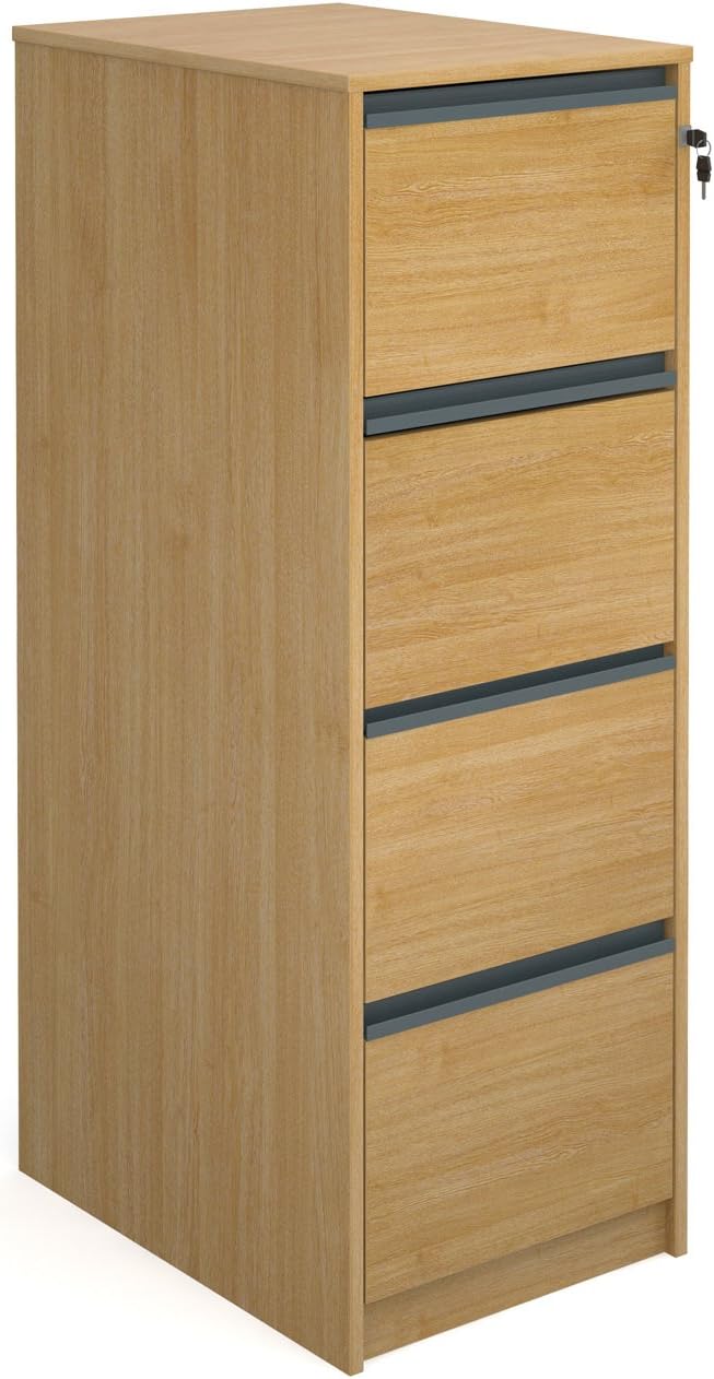 Office Elephant Oe05 Of4o Four Drawer Filing Cabinet With Anti Tilt Fully Lockable And Accepts Foolscap Only In Oak Amazon Co Uk Office Products