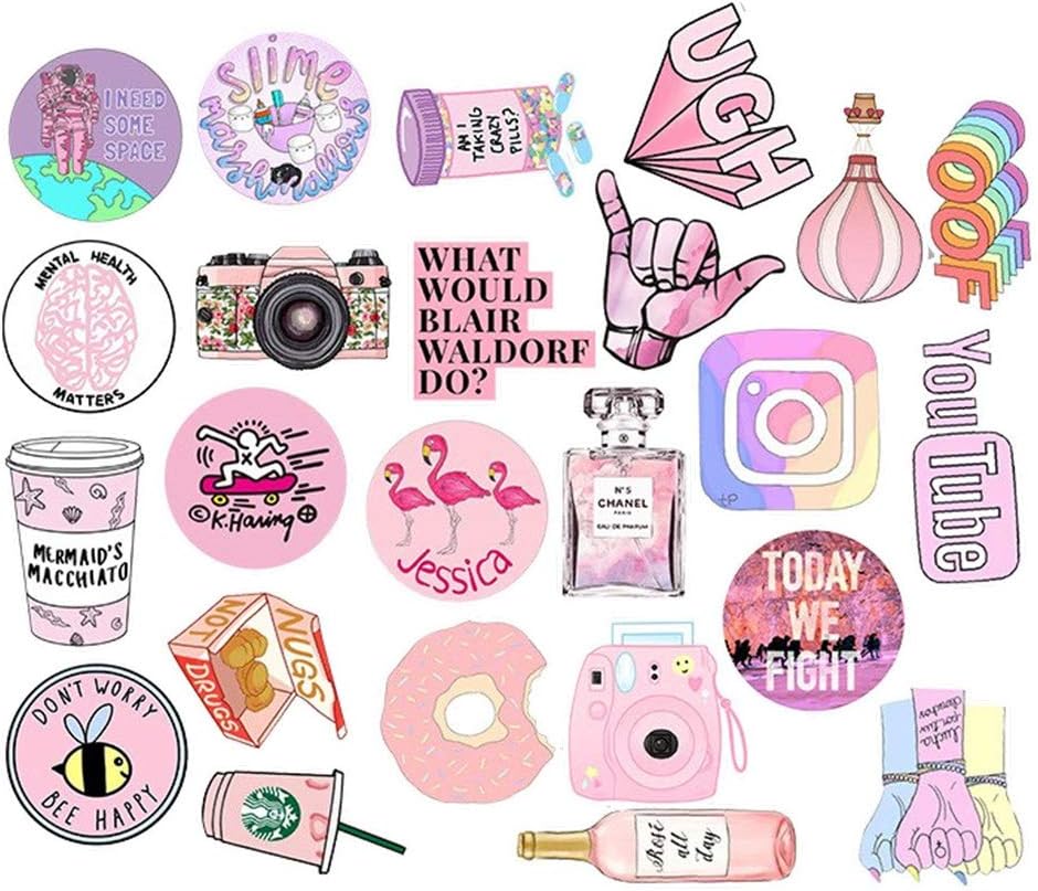 VSCO Stickers Aesthetic, 53 Pcs Vinyl Stickers for Laptops Waterproof Decals Trendy Vsco Girls Stuff - Image 4