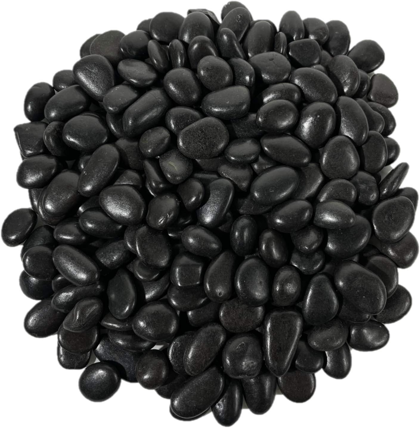 KAYSO INC 3/8" Gravel Size Polish River Rocks/Pebbles for Garden, Home Decoration, Plant Toppers, Vase Fillers and Walkways - 10 LBS (Black) : Garden & Outdoor