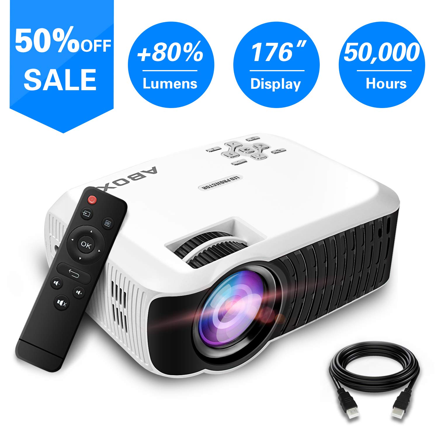 ABOX T22 2400 Lumens Portable LCD Video Projector Amazon.co.uk Camera
