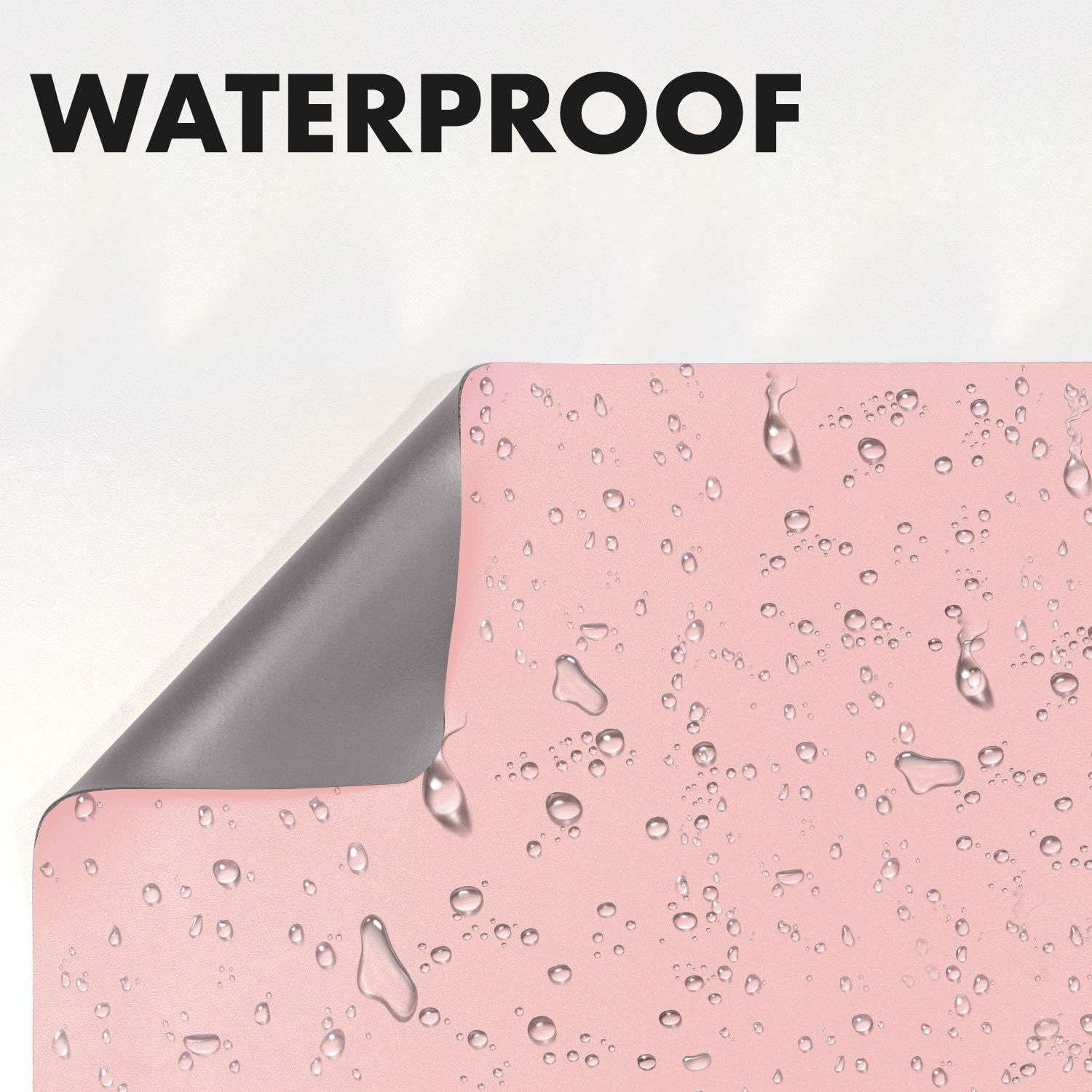 DesireTech Reversible Extra Large Office Desk Mat, Pink & Silver, 80x40 cm, Pink/Silver, 35 x 60 cm - Image 3