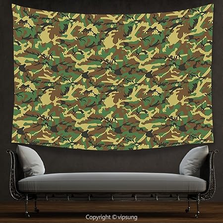 House Decor Tapestry Camo By Woodland Camouflage Pattern Abstract