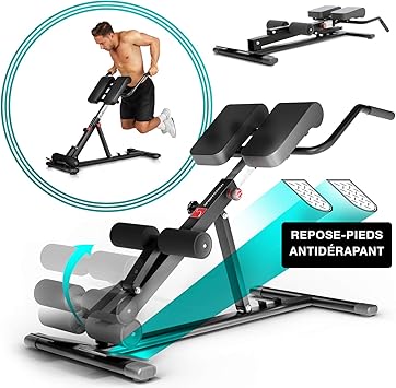 Sportstech Banc De Musculation Brt150 6en1 Avec Barre A Dips Pour Domicile Hauteur Reglable Ergonomique Systeme De Pliage Facile Hyperextension Home Trainer Noir Amazon Fr Sports Et Loisirs