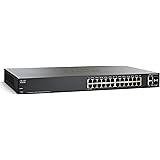 Cisco SG200-26 Gigabit Ethernet Smart Switch with 24 10/100/1000 Ports and 2 Combo Mini-GBIC Ports (SLM2024T-NA)