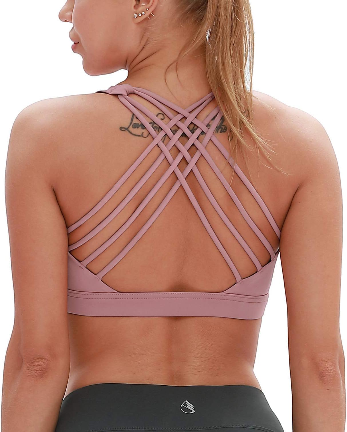Sports Bras for Women - Activewear Strappy Padded Workout Yoga Tops Bra