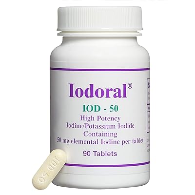 Optimox - Iodoral IOD-50, High Potency Thyroid Support with Iodine, Iodide, and Potassium, 90 Tablets