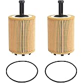 Oil Filter Compatible with Audi A3 VW Beetle Bora CC Eos Golf Jetta Passat Eurovan Replaces# HU 719/7 X, 045115466, 071115562 (2Pcs)