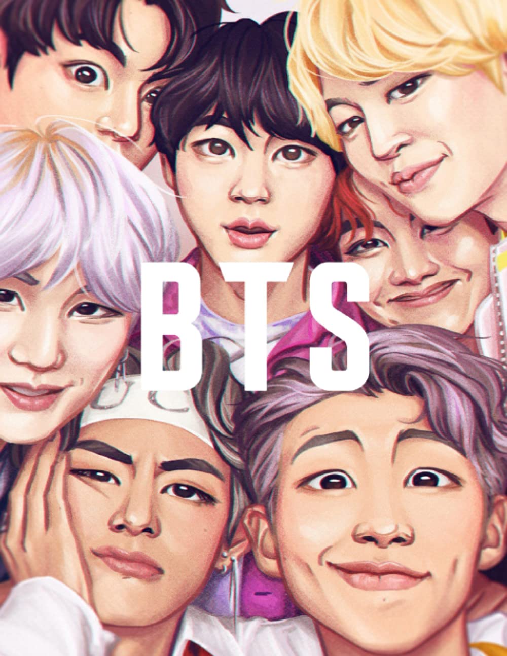 Bts anime coloring pages