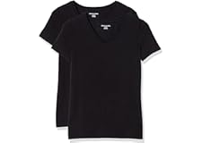 Amazon Essentials Women's Classic-Fit Short-Sleeve V-Neck T-Shirt, Multipacks