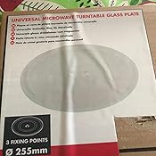 Plato universal de vidrio para microondas, tamaño de 255 mm ...