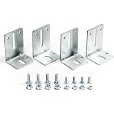 Garage Door Track Jamb Bracket J6, 4 Pack L-Shape Wall Mount | Galvanized Iron Hardware Kit; Includes 8 Bolts and Nuts for Rail Support