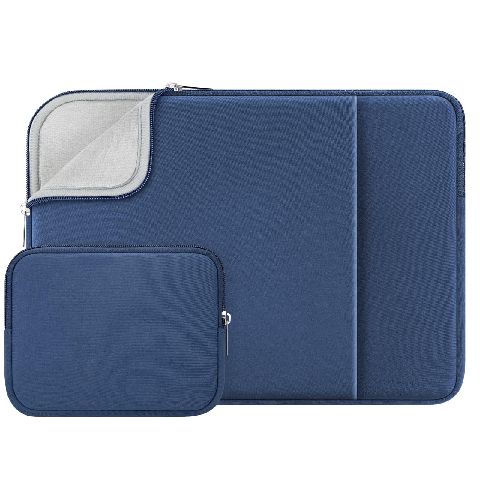 RAINYEAR 16 Inch Laptop Sleeve Protective Soft Case with Front Pocket & Accessories Pouch, Compatible with 16" MacBook M1 M2 M3 M4 M5 A3428 A3429 A2141 A2485 A2780 A2991 A3403 A3186(Navy Blue)