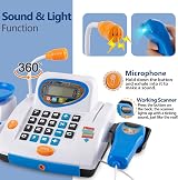 Hersity Childs Till Cash Register with Scanner Play Money 31x15x12cm Toys view 4