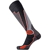 Pure Athlete High Performance Wool Ski Socks - Thermal Warm Merino Wool OTC Sock, Men Women