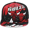 Mitchell & Ness Chicago Bulls NBA Hyper Loops DNA Snapback Hat Adjustable Cap - Black/Red
