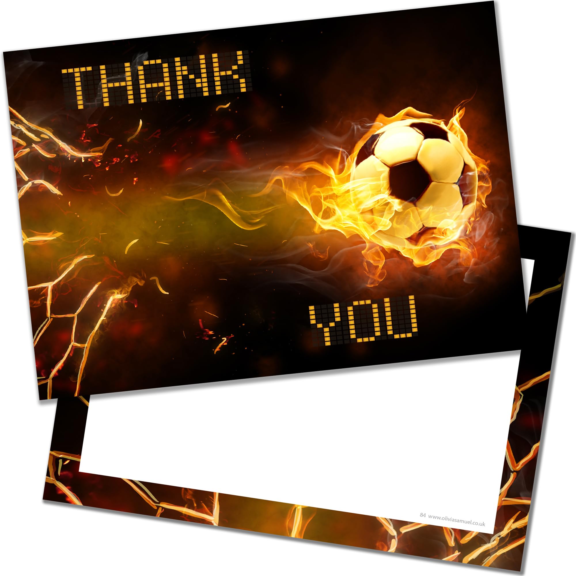20 x Football Thank You Cards - A6 Postcard Style with Envelopes