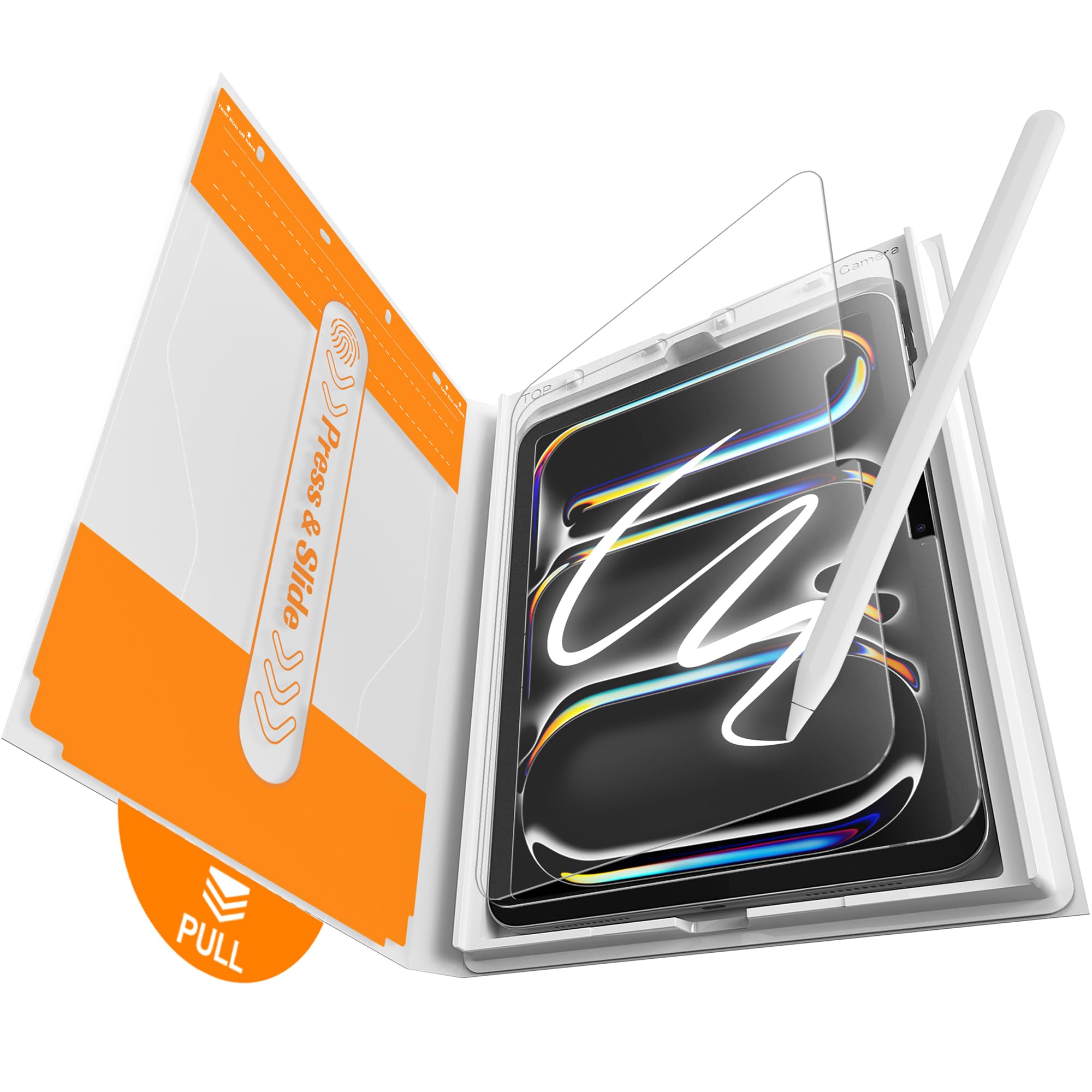 Photo 1 of EZ-GLAZ-2 Pack Paper-Feel Screen Protector for iPad Pro 13 Inch M5/M4 (2025/2024) – Apple Pencil Compatible, 9H+ Tempered Glass, Matte Film, Anti-Scratch, Bubble Free, with Installation Box