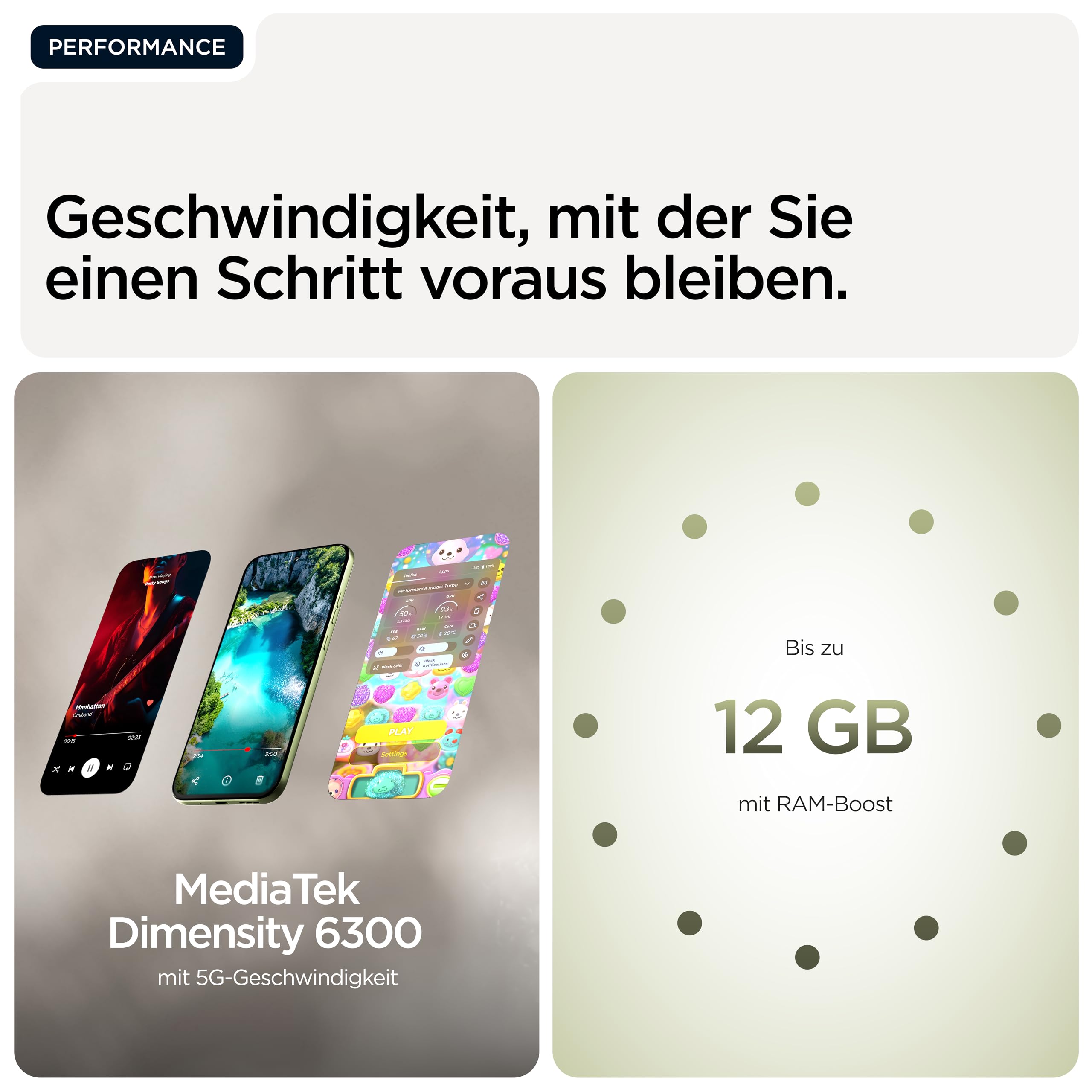 Motorola Moto g67 5G Smartphone (6,78“-Super-HD-Display mit Corning Gorilla Glas 7i, Sturz- und Kratzschutz, 50-MP-Kamera, 4/256 GB, 5100 mAh, Android 16) Pantone Nile 5