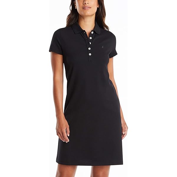 nautica women's breton stripes sleeveless v-neck stretch cotton polo dress Nautica womens Breton Stripes Sleeveless V-neck Stretch Cotton Polo Casual  Dress, Navy, Small US at Amazon Women's Clothing store