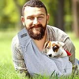 Zuimei Puppy Sling Dog Cat Carrier Front Carrier Grey Small Pet Bag view 3
