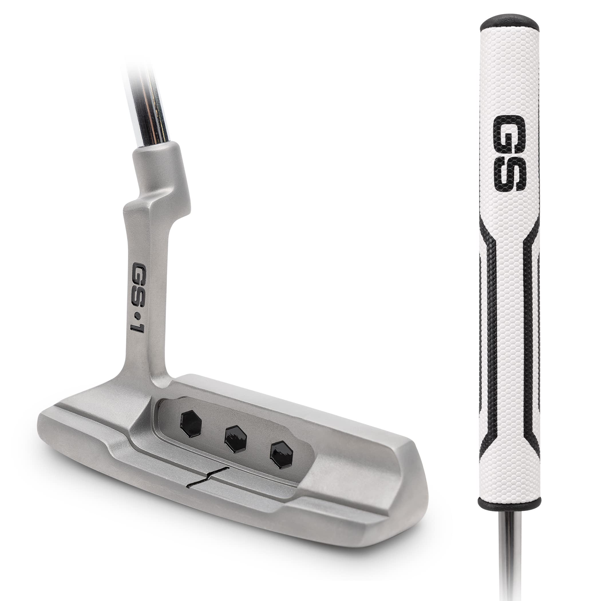 GoSports GS1 Tour Golf Putter - 34 Inch Right-Handed Blade Putter with Oversized Fat Grip and Milled Face