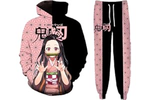 ARINKO Anime Girls Hoodie Set 3D Printed Pullover Sportswear Boys Sweatshirt Youth Jogging Suit 2 Pieces Set
