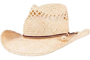 MIX BROWN Straw Cowboy Hats Cowgirl Hat Western Cowboy Hat Rancher Hat for Men Women, Exquisite Decoration Band