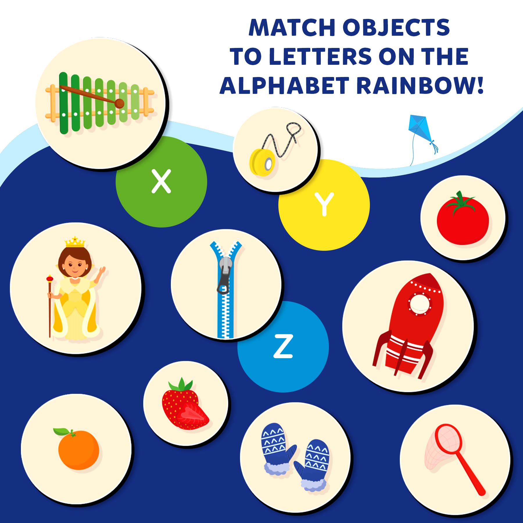 Skillmatics Magnetic Matching Activity - The Alphabet Rainbow, Preschool Learning Toy & Game for Kids, 35+ Magnetic Pieces, Gifts for Girls & Boys Ages 3, 4, 5, 6