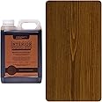 Littlefair's Wood Stain Water Based - 85oz/2.5ltr - Indoor Furniture Stain Light & Dark Finishes - Special Non Toxic & Eco Friendly Formula - Wood Stain for Crafts - Color: Brown Mahogany