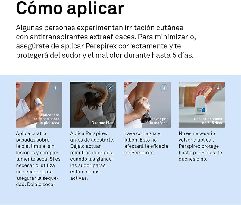 ® | Perspirex Comfort | Desodorante Antitranspirante Axilas Roll on para pieles delicadas con efecto anti sudor duradero hasta 3 días | Controla el sudor y el olor cuidando tu piel | 20 Ml