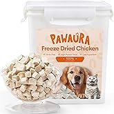 Pawaura Freeze Dried Chicken Cats &amp; Dogs Treats, 17.63 oz(1.1LB) | High Protein Single Ingredient - No Additives | Grain Free | Training &amp; Nutrition Supplements, Sealed Box