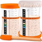 Tyniaide 50 OZ Sourdough Starter Jar with Thermometer, Scraper, Cloth Cover and Lid. Reusable Sourdough Jar Kit Use for Home Bakery