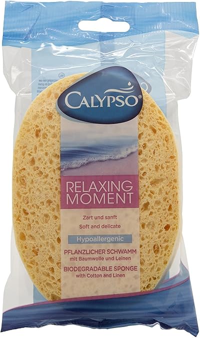 Spontex Calypso Relaxing Moment Body Sponge - Soft Cellulose Cotton Linen