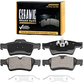 SUPLABEL D1122 Rear Brake Pads Fit For Mercedes-Benz G55 AMG 2005-2011,G63 AMG 2013-2018,GL320 2007-2009,GL450 2007-2012,ML350 2006-2011,ML500 2006-2007,R320 2007-2009,R350 2006-2013,R550 2008