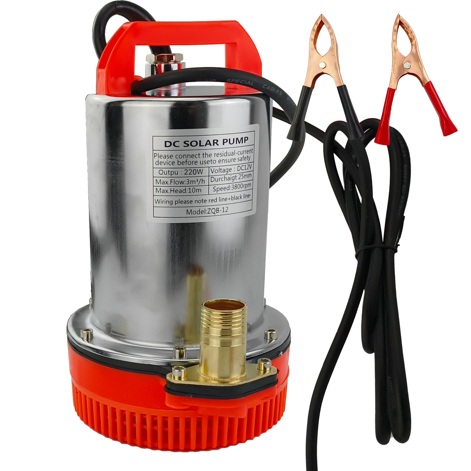 Photo 1 of DC 12V Submersible Water Pump Submersible Deep Well Water Pump 1 inch Outlet?Irrigation Water Pump with Upgrade Copper Motor