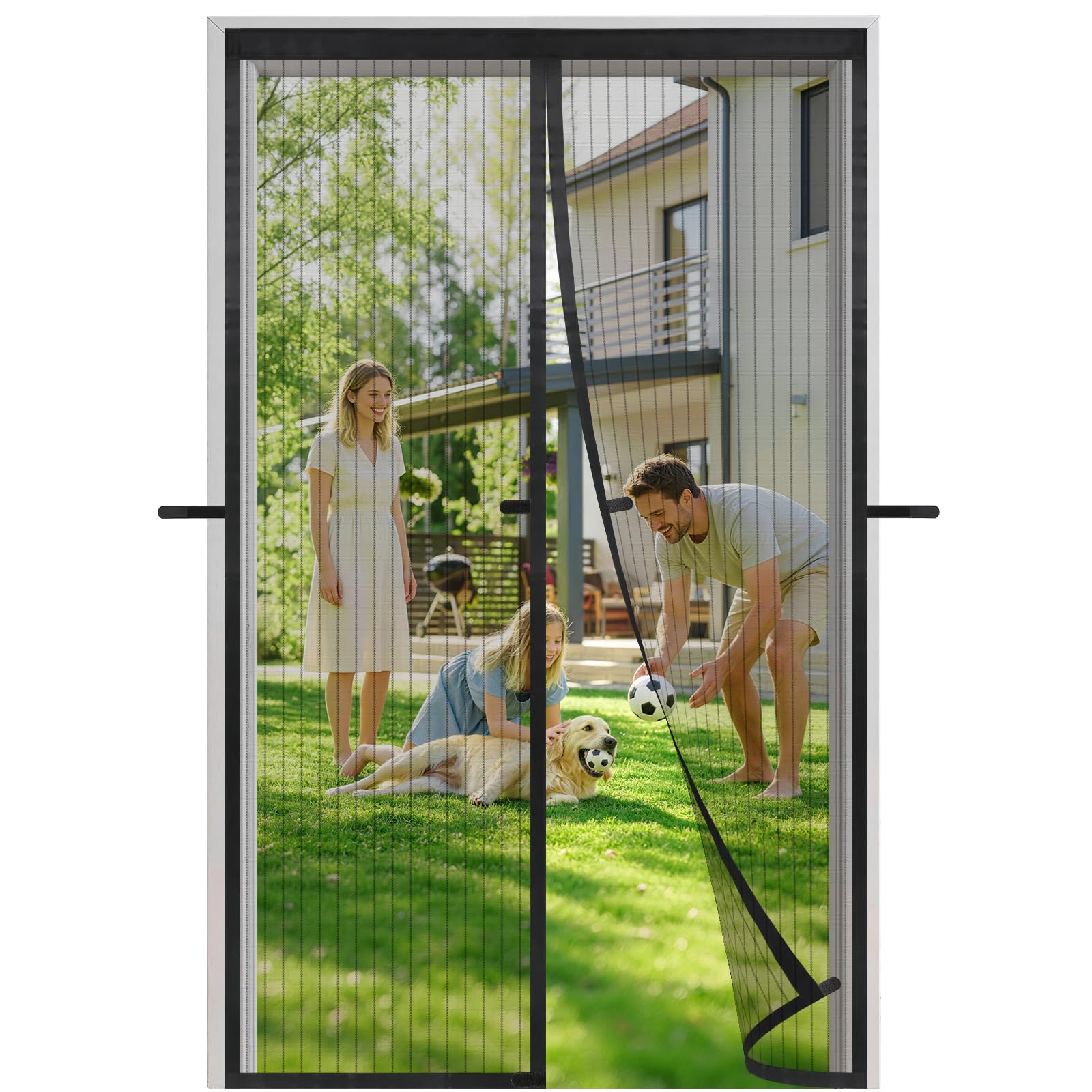 Meet Beauty Magnetic Fly Screen Door, Professional, 80 x 220 cm, Insect Protection Balcony Door, Black Fly Screen Balcony Door, Magnetic Curtain, No Drilling, Mosquito Protection, Enjoy the Summer — image 1