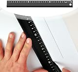 30CM Aluminium Ruler Raised Grip Metal Craft Cutting Safety view 8