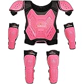 Kids Dirt Bike Chest Protector Motocross Gear, Youth Motorcycle Riding Armor Vest Suit With Knee Guards Elbow Pads for Cycling Skiing MTB ATV