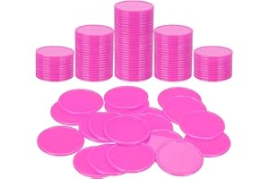 200Pcs Plastic Poker Chips, 1.5 Inch Learning Counters Counting Counters Disks Markers Opaque Game Tokens for Game Play Math 