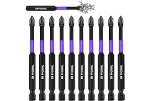 10-Pack 2 Phillips Bits #2 Impact Magnetic, Professional Long Phillips Head Drill & Screwdriver Bit (3.54 Inch), S2 Alloy Ste
